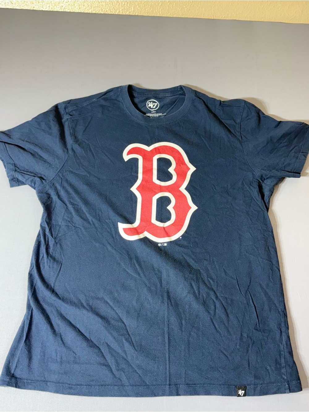 '47 MLB Boston Red Sox Jackie Bradley Jr. #29 Blue Shirt Size L